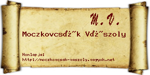 Moczkovcsák Vászoly névjegykártya